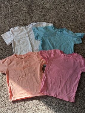 Everyday Kids Short-Sleeve Tee Pack — White, Light Blue, Peach & Pink